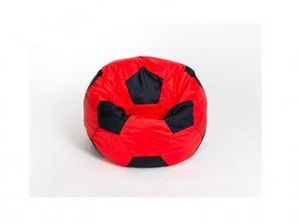 Кресло-мешок Мяч малый красно-черное в Лесном - lesnoy.ok-mebel.com | фото 1