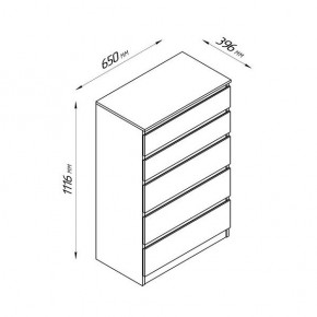 2.03.02.070.4 КАСТОР комод 5 ящиков RU серый в Лесном - lesnoy.ok-mebel.com | фото 2