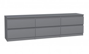 2.03.03.110.4 КАСТОР тумба 6 ящиков RU серая в Лесном - lesnoy.ok-mebel.com | фото