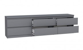 2.03.03.110.4 КАСТОР тумба 6 ящиков RU серая в Лесном - lesnoy.ok-mebel.com | фото 3