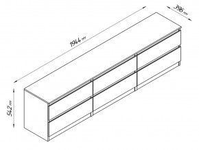 2.03.03.110.4 КАСТОР тумба 6 ящиков RU серая в Лесном - lesnoy.ok-mebel.com | фото 4