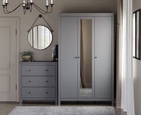 2.08.01.040.4 САГА шкаф 3 двери с зеркалом серый в Лесном - lesnoy.ok-mebel.com | фото 4