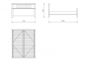 2.08.04.070.14 САГА кровать двойная 160х200 белая/ясень в Лесном - lesnoy.ok-mebel.com | фото 3