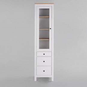 2.08.07.120.14 САГА шкаф с витриной 50 белый/ясень RU в Лесном - lesnoy.ok-mebel.com | фото 2