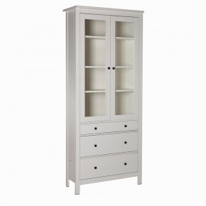2.08.07.130.1 САГА шкаф с витриной 90 белый RU в Лесном - lesnoy.ok-mebel.com | фото 1