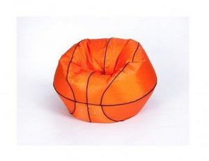 Кресло-мешок Баскетбольный мяч малый оранжево-черное в Лесном - lesnoy.ok-mebel.com | фото 2