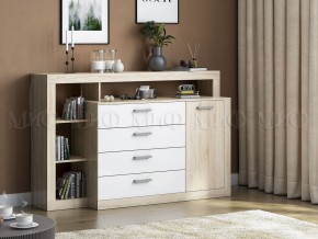 Ангара Комод (Белый глянец/Сонома) в Лесном - lesnoy.ok-mebel.com | фото 2