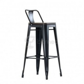 Барный стул N-238 Tolix Wood style Черный в Лесном - lesnoy.ok-mebel.com | фото