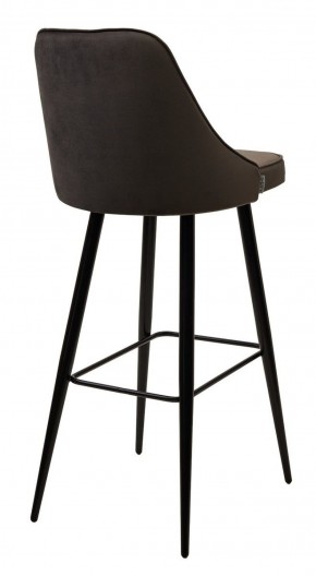 Барный стул NEPAL-BAR ГРАФИТ #14, велюр/ черный каркас (H=78cm) М-City в Лесном - lesnoy.ok-mebel.com | фото 3