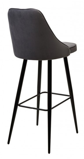 Барный стул NEPAL-BAR СЕРЫЙ #27, велюр/ черный каркас (H=78cm) М-City в Лесном - lesnoy.ok-mebel.com | фото 3
