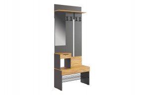 БАСКО Прихожая К1 (графит) в Лесном - lesnoy.ok-mebel.com | фото 2