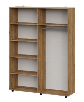 БАЙКАЛ Шкаф четырехстворчатый (Графит/Дуб золотой) в Лесном - lesnoy.ok-mebel.com | фото 2