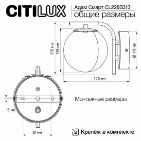 Бра Citilux Адам Смарт CL228B313 в Лесном - lesnoy.ok-mebel.com | фото 8