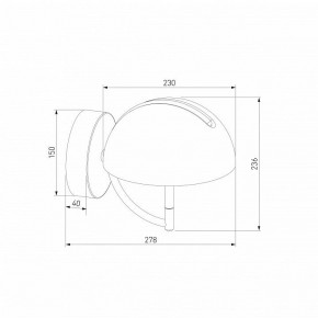 Бра Eurosvet Emisfero 50083/1 LED золото в Лесном - lesnoy.ok-mebel.com | фото 3