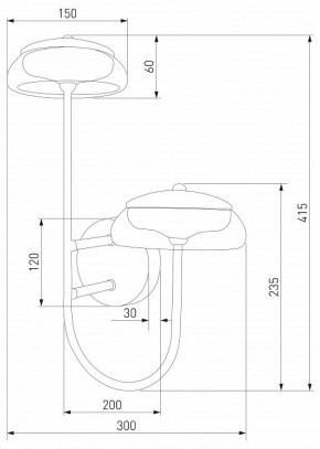 Бра Eurosvet Fungo 50388/2 LED черный в Лесном - lesnoy.ok-mebel.com | фото 5