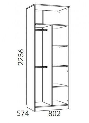 Детская Фанк Шкаф для одежды НМ 014.07 М в Лесном - lesnoy.ok-mebel.com | фото 3