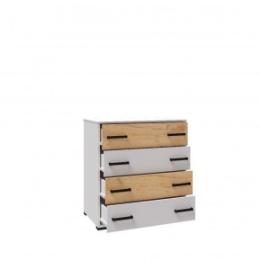 Детская Лючия Комод Белый/ Дуб крафт золотой в Лесном - lesnoy.ok-mebel.com | фото 2