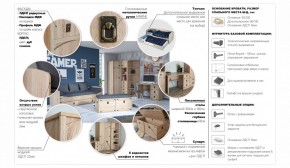 Детская Система Валенсия Шкаф 2-х дверный Дуб сонома в Лесном - lesnoy.ok-mebel.com | фото 3