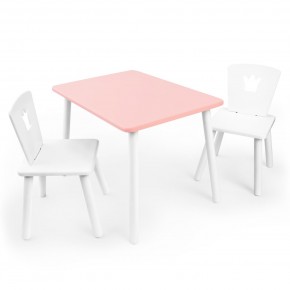 Детский комплект стол и два стула «Корона» Rolti Baby (розовый/белый, массив березы/мдф) в Лесном - lesnoy.ok-mebel.com | фото 5