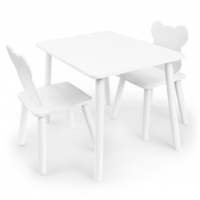 Детский комплект стол и два стула «Мишка» Rolti Baby (белый/белый, массив березы/мдф) в Лесном - lesnoy.ok-mebel.com | фото 2