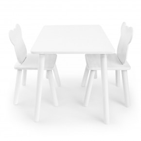 Детский комплект стол и два стула «Мишка» Rolti Baby (белый/белый, массив березы/мдф) в Лесном - lesnoy.ok-mebel.com | фото 3