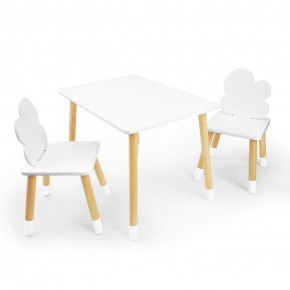 Детский комплект стол и два стула «Облачко» Rolti Baby (белый/береза, массив березы/мдф) в Лесном - lesnoy.ok-mebel.com | фото 1