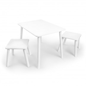 Детский комплект стол и два табурета Rolti Baby (белая столешница/белое сиденье/белые ножки) в Лесном - lesnoy.ok-mebel.com | фото