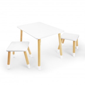 Детский комплект стол и два табурета Rolti Baby (белая столешница/белое сиденье/береза ножки) в Лесном - lesnoy.ok-mebel.com | фото
