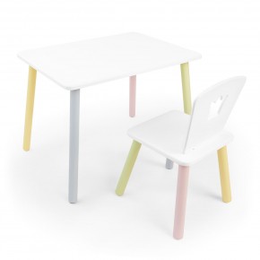 Детский комплект стол и стул «Корона» Rolti Baby (белый/цветной, массив березы/мдф) в Лесном - lesnoy.ok-mebel.com | фото 1