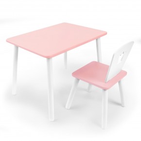 Детский комплект стол и стул «Корона» Rolti Baby (розовый/розовый, массив березы/мдф) в Лесном - lesnoy.ok-mebel.com | фото