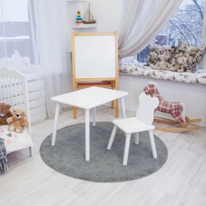 Детский комплект стол и стул «Мишка» Rolti Baby (белый/белый, массив березы/мдф) в Лесном - lesnoy.ok-mebel.com | фото 2