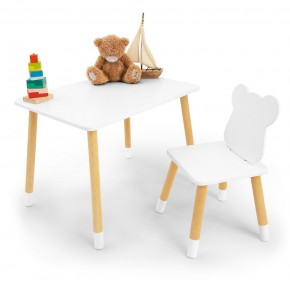 Детский комплект стол и стул «Мишка» Rolti Baby (белый/береза, массив березы/мдф) в Лесном - lesnoy.ok-mebel.com | фото 2