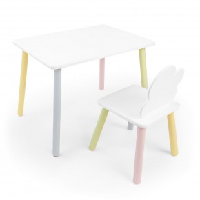 Детский комплект стол и стул «Облачко» Rolti Baby (белый/цветной, массив березы/мдф) в Лесном - lesnoy.ok-mebel.com | фото