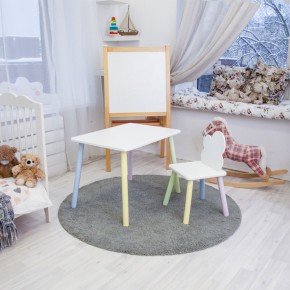 Детский комплект стол и стул «Облачко» Rolti Baby (белый/цветной, массив березы/мдф) в Лесном - lesnoy.ok-mebel.com | фото 2