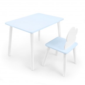 Детский комплект стол и стул «Облачко» Rolti Baby  (голубая столешница/голубое сиденье/белые ножки) в Лесном - lesnoy.ok-mebel.com | фото