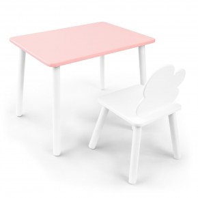 Детский комплект стол и стул «Облачко» Rolti Baby (розовый/белый, массив березы/мдф) в Лесном - lesnoy.ok-mebel.com | фото