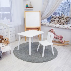 Детский комплект стол и стул «Звезда» Rolti Baby (белый/белый, массив березы/мдф) в Лесном - lesnoy.ok-mebel.com | фото 2
