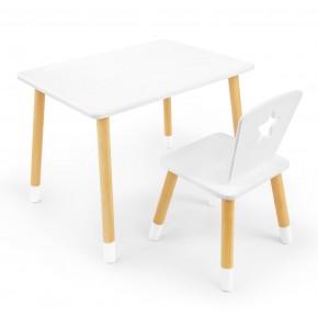 Детский комплект стол и стул «Звезда» Rolti Baby (белый/береза, массив березы/мдф) в Лесном - lesnoy.ok-mebel.com | фото 1