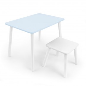 Детский комплект стол и табурет Rolti Baby (голубая столешница/белое сиденье/белые ножки) в Лесном - lesnoy.ok-mebel.com | фото 1
