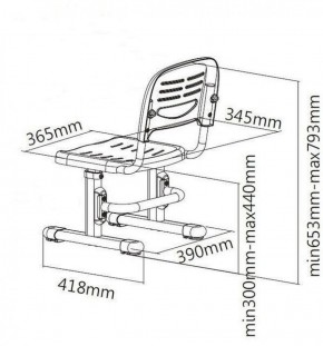 Детский стул SST3 Grey в Лесном - lesnoy.ok-mebel.com | фото 4