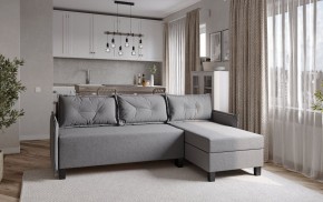 Диван-кровать угловой Киркас серый, ткань рогожка в Лесном - lesnoy.ok-mebel.com | фото 2