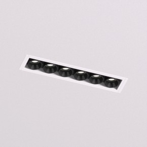 DK2531-WB Встраиваемый светильник SPACE со светодиодом под шпатлевку L126mm 220V 10W 38° 4000К IP20 белый/черный алюминий в Лесном - lesnoy.ok-mebel.com | фото