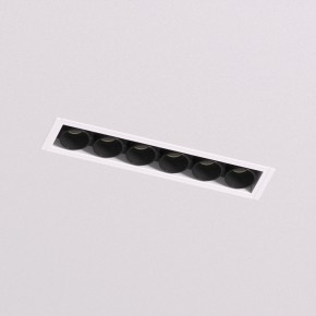 DK2531-WB Встраиваемый светильник SPACE со светодиодом под шпатлевку L126mm 220V 10W 38° 4000К IP20 белый/черный алюминий в Лесном - lesnoy.ok-mebel.com | фото 2