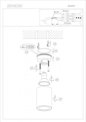 DK3007-BK Накладной светильник влагозащ., IP 44, 15 Вт, GU10, черный, алюминий в Лесном - lesnoy.ok-mebel.com | фото