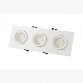 DK3023-WH Встраиваемый светильник, IP 20, 10 Вт, GU5.3, LED, белый, пластик в Лесном - lesnoy.ok-mebel.com | фото 3