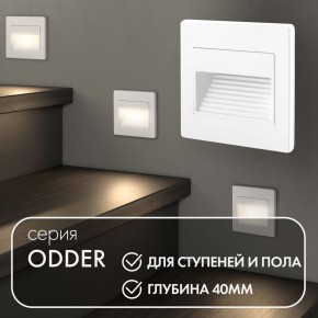 DK3050-WH Светильник встраиваемый в стену, IP 20, LED 3000, 1 Вт, белый, пластик в Лесном - lesnoy.ok-mebel.com | фото 5