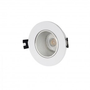 DK3061-WH+CH Встраиваемый светильник, IP 20, 10 Вт, GU5.3, LED, белый/хром, пластик в Лесном - lesnoy.ok-mebel.com | фото