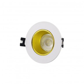 DK3061-WH+YE Встраиваемый светильник, IP 20, 10 Вт, GU5.3, LED, белый/желтый, пластик в Лесном - lesnoy.ok-mebel.com | фото 1