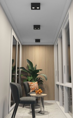 DK3085-BK+CH Светильник накладной IP 20, 10 Вт, GU5.3, LED, черный/хром, пластик в Лесном - lesnoy.ok-mebel.com | фото 2