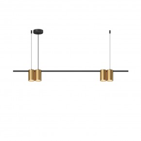DK4061-BK+SG Подвесной светильник ORBIT, IP20, 4xGU10 LED до 15 Вт, черный + сатинированное золото, алюминий в Лесном - lesnoy.ok-mebel.com | фото 3